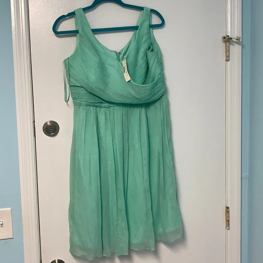 Silk sea foam? Teal or aqua? J crew dress